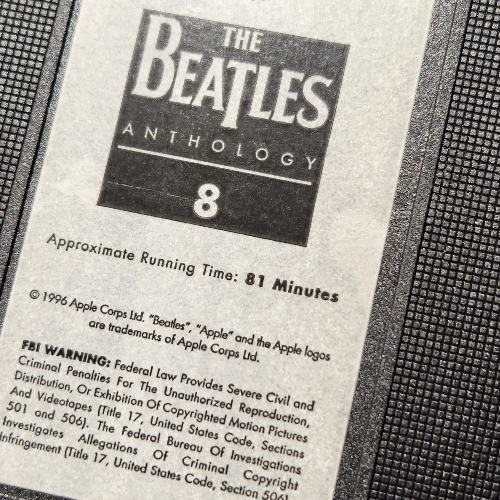 The Beatles Anthology 8 VHS Tape